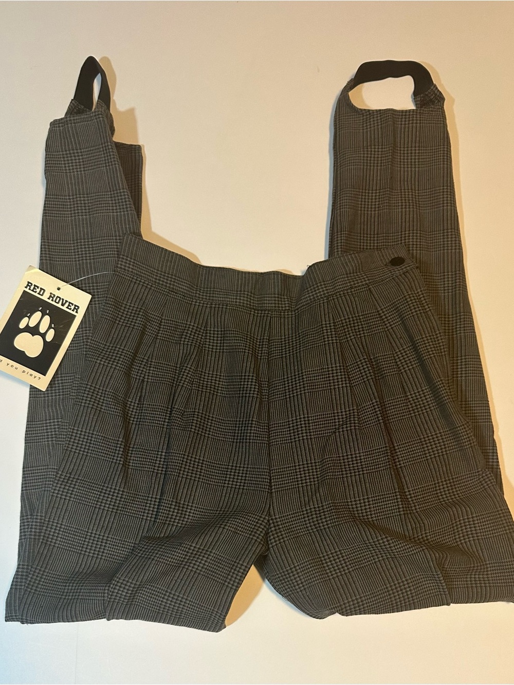 Vtg 80s 90s Plaid Stirrup Pants Slacks Black White High Waist
